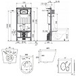 SWISS AQUA TECHNOLOGIES - Pack WC bâti-autoportant + WC sans bride SAT Infinitio + Abattant SoftClose + Plaque noir mat (SMART-BlackInfinitio-M678) - vignette