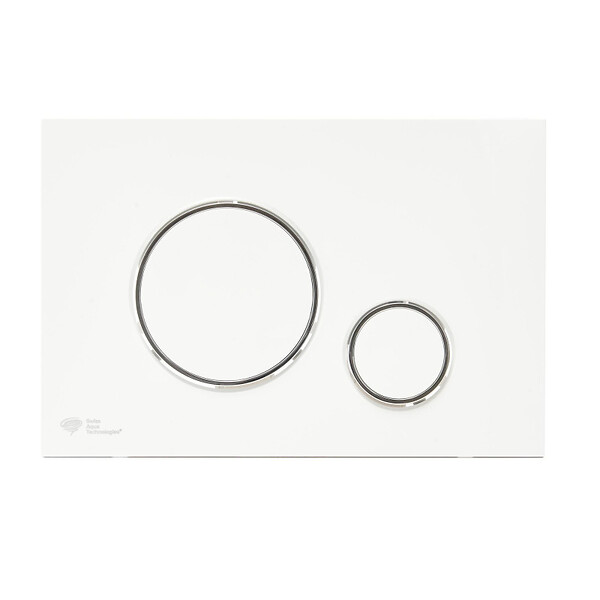 SWISS AQUA TECHNOLOGIES - Pack WC bâti-autoportant + WC SAT infinitio sans bride fixations invisibles + Abattant softclose + Plaque blanche/chrome - large
