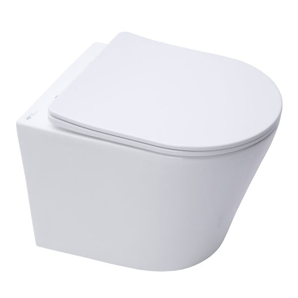GROHE - Pack WC Bâti-support Rapid SL + WC Swiss Aqua Technologies Infinitio sans bride + Plaque Chrome (RapidSL082-Infinitio-1) - large