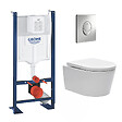 SWISS AQUA TECHNOLOGIES - Pack WC Rapid SL autoportant + WC sans bride SAT, fixations cachées + Plaque chrome + Set d'isolation phonique - vignette
