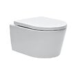 SWISS AQUA TECHNOLOGIES - Pack WC bâti-autoportant Rapid SL + WC SAT rimless fixations invisibles + Abattant softclose + Plaque chrome - vignette