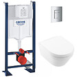 GROHE - Pack WC Rapid SL autoportant + WC sans bride Architectura, fixations invisibles + Plaque chrome (ProjectArchi3-1) - vignette
