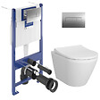 VILLEROY & BOCH - ViConnect Pro S Pack WC bâti Villeroy & Boch + WC Vitra sans bride + abattant SoftClose + plaque chrome (VCNINTEGRARS2CH) - vignette