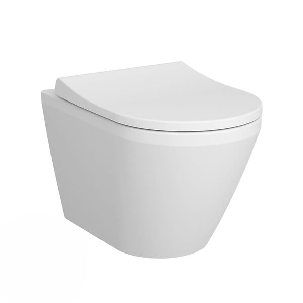VILLEROY & BOCH - ViConnect Pro S Pack WC bâti Villeroy & Boch + WC Vitra sans bride + abattant SoftClose + plaque chrome (VCNINTEGRARS2CH) - large