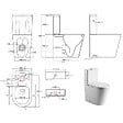 SWISS AQUA TECHNOLOGIES - lot de 6 Brevis WC à poser Haut de gamme, sans bride + abattant softclose, alimentation latérale éco, vidage universel - vignette