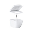 GROHE - Pack WC Euro Ceramic sans bride Triple Vortex blanc alpin + Rapid SL autoportant NF + plaque chrome (ProjectEuroCeramic-1) - vignette