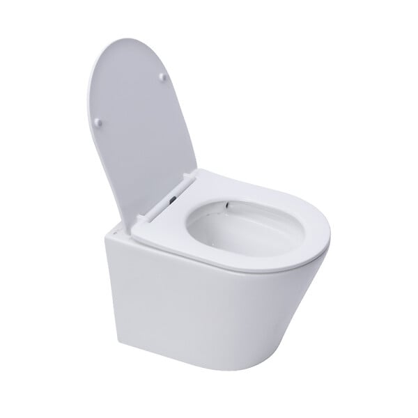 SWISS AQUA TECHNOLOGIES - Pack WC Bâti autoportant + WC sans bride SAT Infinitio + Abattant softclose + Plaque blanc alpin (PROINFI3AM) - large