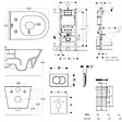 GEBERIT - Pack WC Bati-support Geberit + WC sans bride Avva + Abattant SoftClose + Plaque blanche + Set d'isolation phonique (AvvaGeb3SET) - vignette