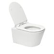 GROHE - Pack WC Bâti autoportant + WC sans bride SAT Brevis + Abattant ultra-fin softclose + Plaque chrome (ProjectBrevis-1) - vignette