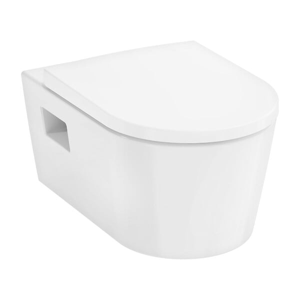 VILLEROY & BOCH - ViConnect Pro S Pack WC Bâti Villeroy & Boch + WC sans bride Hansgrohe EluPura + Abattant softclose + Plaque Chrome (VCNPURAS1) - large