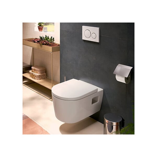 VILLEROY & BOCH - ViConnect Pro S Pack WC Bâti Villeroy & Boch + WC sans bride Hansgrohe EluPura + Abattant softclose + Plaque Chrome (VCNPURAS1) - large
