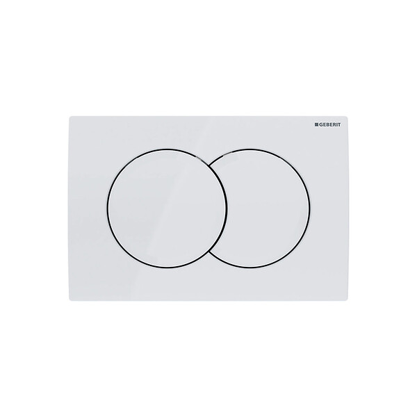 GEBERIT - Pack WC Bâti-support Geberit 112 cm + Cuvette sans bride Cersanit + Abattant SoftClose + Plaque blanche (MILLEGEB1) - large