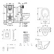 GEBERIT - Pack WC Bâti-support Geberit 112 cm + Cuvette sans bride Cersanit + Abattant SoftClose + Plaque blanche (MILLEGEB1) - vignette