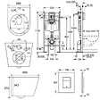 GROHE - Pack WC Rapid SL + Cuvette sans bride SAT, fixations invisibles + Plaque Noir mat (RapidSL082-SATrimless-KF0) - vignette