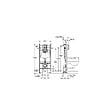 GROHE - Pack WC autoportant avec cuvette Roca sans bride et fixations invisibles + abattant Soft Close + Plaque chrome (ProjectOna-1) - vignette