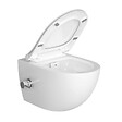 SWISS AQUA TECHNOLOGIES - Pack WC bâti-autoportant + WC sans bride SAT Infinitio avec fonction bidet thermostatique + Abattant softclose + Plaque blanche - vignette