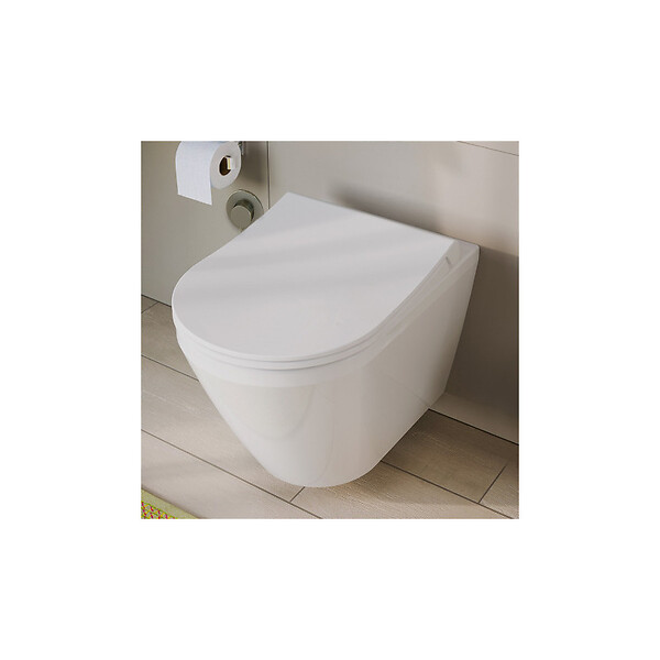 GROHE - Pack WC Bâti Autoportant Rapid SL + WC sans bride Integra + Abattant softclose + Plaque chrome (ProjectIntegraRimless-1) - large