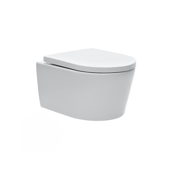 SWISS AQUA TECHNOLOGIES - Pack WC bâti-autoportant + WC SAT sans bride fixations invisibles + Abattant softclose + Plaque blanche (SMART-SATrimless-9) - large