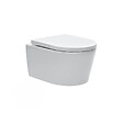 SWISS AQUA TECHNOLOGIES - Pack WC bâti-autoportant + WC SAT sans bride fixations invisibles + Abattant softclose + Plaque blanche (SMART-SATrimless-9) - vignette