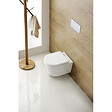 SWISS AQUA TECHNOLOGIES - Pack WC bâti-autoportant + WC SAT sans bride fixations invisibles + Abattant softclose + Plaque blanche (SMART-SATrimless-9) - vignette