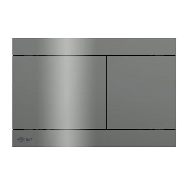 SWISS AQUA TECHNOLOGIES - Pack WC bâti-autoportant + WC Infinitio sans bride + Abattant softclose + plaque en acier inoxydable, revêtement PVD, Gun Metal - large