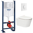 SWISS AQUA TECHNOLOGIES - Pack WC Rapid SL autoportant + WC sans bride SAT Brevis + Abattant ultra-fin softclose Plaque blanche - vignette
