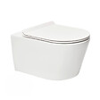 SWISS AQUA TECHNOLOGIES - Pack WC Rapid SL autoportant + WC sans bride SAT Brevis + Abattant ultra-fin softclose Plaque blanche - vignette