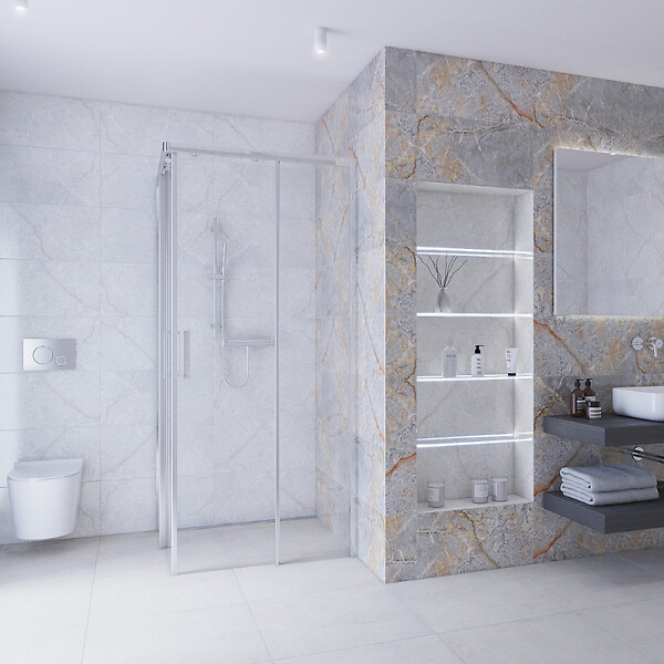 SWISS AQUA TECHNOLOGIES - Pack WC Rapid SL autoportant + WC sans bride SAT Brevis + Abattant ultra-fin softclose Plaque blanche - large