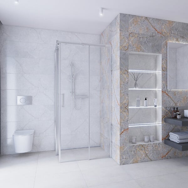 GROHE - Pack WC Bâti-support Rapid SL + WC sans bride SAT Brevis + Plaque Chrome (RapidSL082-Brevis-1) - large