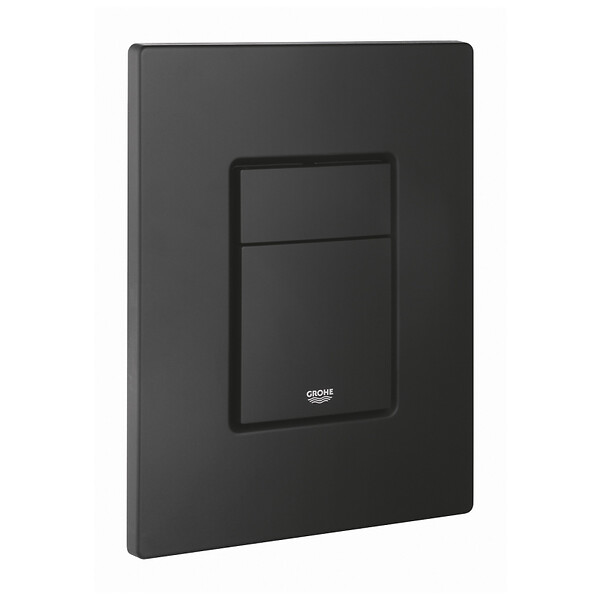 GROHE - Pack WC Bâti Solido + WC sans bride SAT Noir mat + Abattant frein de chute + Plaque noir mat (AUTOPORTANT-BLACKINFINITIO-KF0) - large