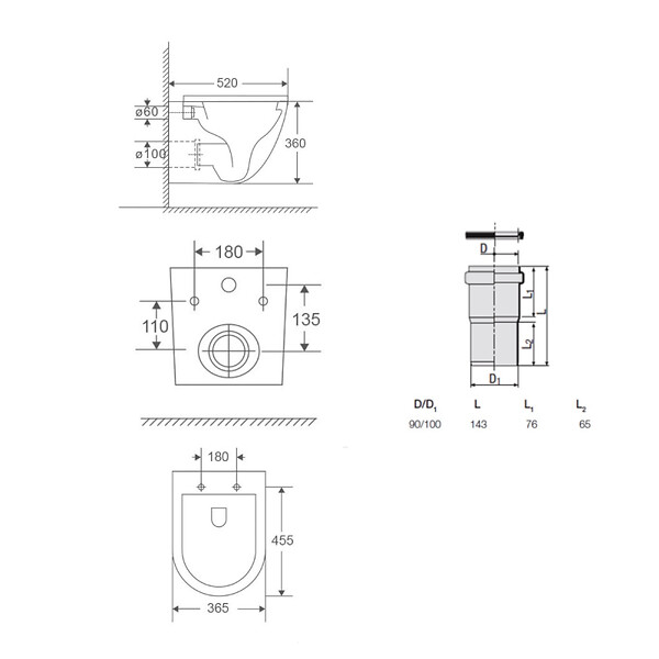 VILLEROY & BOCH - ViConnect Pro S Pack WC bâti Villeroy & Boch + WC Swiss Aqua Technologies + abattant SoftClose + plaque (VCNFUSIONTQ2SPCH) - large
