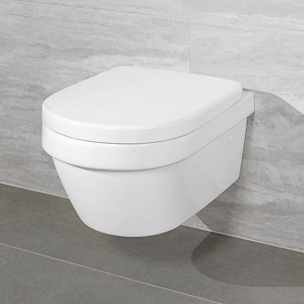 VILLEROY & BOCH - Pack WC Bâti Villeroy & Boch + Cuvette Villeroy sans bride + Abattant Duroplast + Plaque blanche (ViConnectArchi3-2) - large