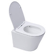 SWISS AQUA TECHNOLOGIES - Pack WC Bâti autoportant + WC sans bride SAT + Abattant frein de chute + Plaque Blanc Alpin - vignette