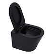 GROHE - Pack WC Bâti Solido + WC sans bride SAT Noir mat + Abattant frein de chute + Plaque chrome (AUTOPORTANT-BLACKINFINITIO-1) - vignette