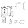 GROHE - Pack WC Bâti Solido + WC sans bride SAT Noir mat + Abattant frein de chute + Plaque chrome (AUTOPORTANT-BLACKINFINITIO-1) - vignette