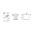 GROHE - Pack WC Bâti autoportant + WC sans bride SAT Infinitio Design + Abattant softclose + Plaque chrome - vignette
