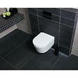 GEBERIT - Pack WC Bati Geberit UP100 + WC sans bride Swiss Aqua Technologies + Abattant softclose + Plaque Noir brillant - vignette