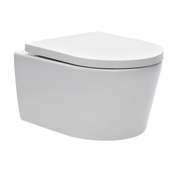 GEBERIT - Pack WC Bati Geberit UP100 + WC sans bride Swiss Aqua Technologies + Abattant softclose + Plaque Noir brillant - large