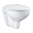 GROHE - Pack WC Rapid SL autoportant + cuvette Bau Ceramic sans bride + plaque Skate Cosmo chrome (ProjectBau-1) - vignette