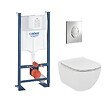 GROHE - Pack WC Rapid SL autoportant + cuvette Ideal Standard T354601 + plaque Skate Air chrome (ProjectTesi-2) - vignette