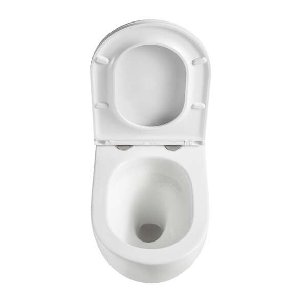 GROHE - SOLIDO Pack Bâti autoportant + WC sans bride SAT Vortex + Abattant SoftClose + Plaque chrome (AUTOPORTANT-FUSIONTQ-1) - large