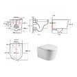 SWISS AQUA TECHNOLOGIES - Swiss Aqua Technologies Pack WC bâti-autoportant + WC SAT sans bride fixations invisibles + Abattant softclose + Plaque blanche (SMART-SATrimless-M271) - vignette
