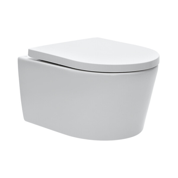 GROHE - Grohe Pack WC bâti-autoportant Rapid SL + WC sans bride SAT, fixations invisibles + Abattant softclose + Plaque Noire mat - large