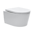 GROHE - Grohe Pack WC bâti-autoportant Rapid SL + WC sans bride SAT, fixations invisibles + Abattant softclose + Plaque Noire mat - vignette