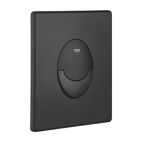 GROHE - Grohe Pack WC bâti-autoportant Rapid SL + WC sans bride SAT, fixations invisibles + Abattant softclose + Plaque Noire mat - large
