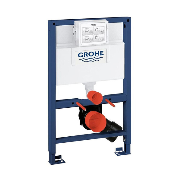 GROHE - Pack WC Bâti-support Rapid SL + WC sans bride SAT Brevis + Plaque Noir mat (RapidSL082-Brevis-KF0) - large