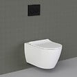 GEBERIT - Pack WC Bati-support Geberit UP100 + WC sans bride Livea Bello + Abattant softclose + Plaque Blanc alpin ( Livea BelloGeb1) - vignette