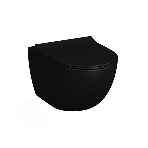 GROHE - Grohe Pack WC Bâti autoportant Rapid SL + WC sans bride Infinitio 2.0 Noir mat + Abattant softclose + Plaque Noir mat - large