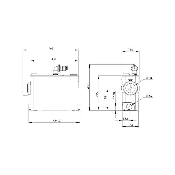 SFA - SFA Sanipack - Broyeur sanitaire pour WC, lave-main, bidet et douche, Blanc (0017UP) - large