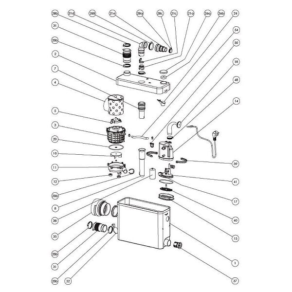 SFA - SFA Sanipack - Broyeur sanitaire pour WC, lave-main, bidet et douche, Blanc (0017UP) - large